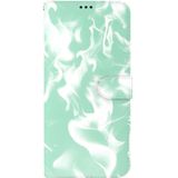 Cloud Fog Patroon Horizontale Flip Lederen Case met Houder & Card Slot & Portemonnee voor iPhone X / XS (Mint Green)