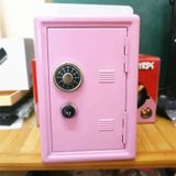 2 PC'S creatieve Piggy Bank wachtwoord geld vak geld munten opslaan doos (roze)