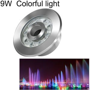 9W landschap kleurrijke kleur veranderende ring LED roestvrijstaal onderwater fontein licht (kleurrijke)