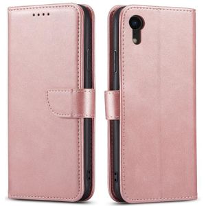 Calf Texture Buckle Horizontal Flip Leather Case with Holder & Card Slots & Wallet For iPhone XR(Rose Gold)