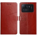 Voor Xiaomi Mi 11 Ultra y Stitching Horizontale flip lederen telefoonhoesje