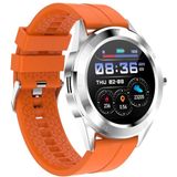 Y10 1.54inch kleurenscherm Smart Watch IP68 Waterproof  Ondersteuning Hartslagbewaking /Bloeddrukbewaking/Bloedzuurstofmonitoring/Slaapmonitoring (Oranje)