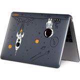 Voor MacBook Air 13.3 2020 A2179/A2337 ENKAY Hat-Prince 3 in 1 Spaceman Pattern Laotop Beschermende Crystal Case met TPU Keyboard Film/Anti-dust Plugs  Versie: EU (Spaceman No.1)