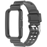 Voor Huawei Watch Fit 2 Gentegreerde transparante siliconen horlogeband (transparant zwart)