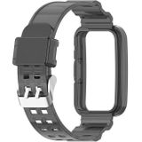 Voor Huawei Watch Fit 2 Gentegreerde transparante siliconen horlogeband (transparant zwart)