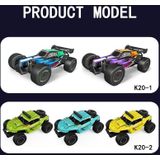 1:20 RC High-Speed Off-Road Vehicle met LED-verlichting 2.4G Afstandsbediening Four-Way Charging Racing Car (K20-1 Cool Blue)