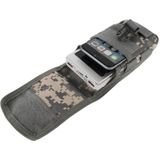 2 stks multifunctionele Molle systeem taille tas buiten lopen zakken voor mobiele telefoon onder 5 5 inch (zwart)