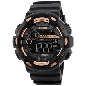 SKMEI 1243 Heren Sporthorloge Outdoor Waterproof Digital Watch (Golden)