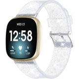 Voor Fitbit versa 3 Glitter Poeder Siliconen Vervanging Strap Horlogeband