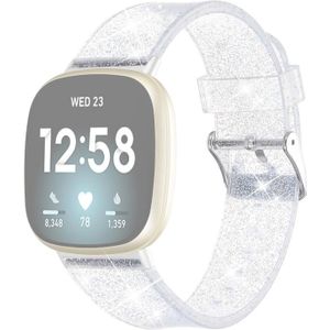 Voor Fitbit versa 3 Glitter Poeder Siliconen Vervanging Strap Horlogeband