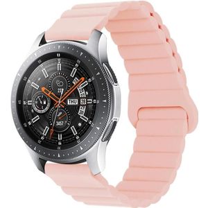 For Xiaomi Haylou RT / RT2 / GST / GS / RS3 Universal Reverse Buckle Magnetic Silicone Watch Band(Pink)