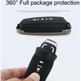 Auto Luminous All-inclusive Zink Alloy Key Beschermhoes Key Shell voor Geely C Style Smart 4-knop (Gun Metal)