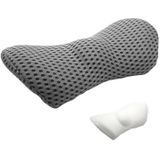 Auto Supplies Lumbale Ondersteuning Memory Foam Auto Rugleuning Lumbale Kussen Seat Cushion Lumbar Kussen  Kleur: 4D Grid Dark Gray