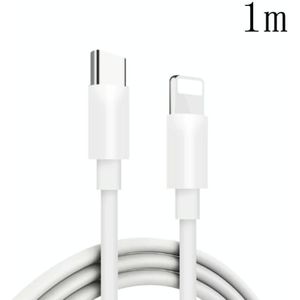 1m PD20W USB-C / Type-C naar 8-pins PD snelladen sync datakabel voor iPhone 13 / 12-serie