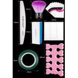 FABIYAN nagelborstel nagelstuk set nail art polijsten benodigdheden set  specificatie: transparante full-sticked kleine set