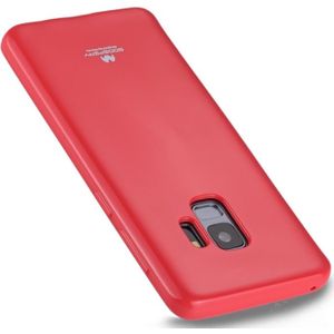 MERCURY GOOSPERY PEARL JELLY serie voor Galaxy S9 TPU volledige beschermende rug dekken hoes (Rose-rood)