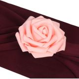 Stoel sashes bows Decor Elastische Spandex Stoel Sjerp met Roze Flower Stretch Chair Band Wedding Decoration (Lichtgroen)