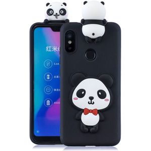 Voor Xiaomi Redmi 6 Pro 3D Cartoon Patroon Schokbestendige TPU beschermhoes (Rode Bow Panda)