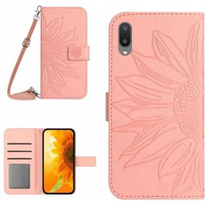 Voor Samsung Galaxy A02 EU-editie / M02 Skin Feel Sun Flower Pattern Flip Leather Phone Case