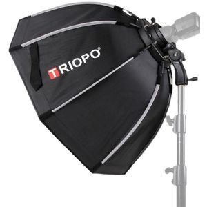 Triopo KS2-90 90cm Fast Loading Speedlite Flash Octagon Parabolic Softbox Diffuser (Zwart)