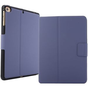 Voor iPad mini 5 / 4 / 3 / 2 / 1 Elektrisch geperste textuur horizontale flip lederen behuizing met houder & pen slot (lavendelgrijs)