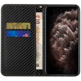 Voor Xiaomi 12T/12T Pro/Redmi K50 Ultra Carbon Fiber Textuur Magnetische Flip Lederen Telefoon Case (Zwart)