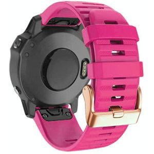 Voor Garmin Fenix 7S / 6S Pro / 5S Plus 20 mm rosgouden gesp Quick Release siliconen horlogeband