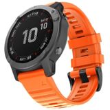 Voor Garmin fenix 6 22mm Smart Watch Quick release Silicon polsband horlogeband (oranje)