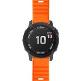 Voor Garmin fenix 6 22mm Smart Watch Quick release Silicon polsband horlogeband (oranje)