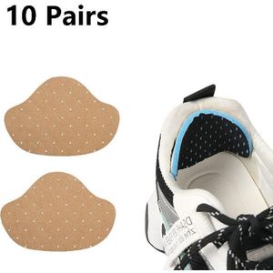 10 paren sneaker hak sticker hoge hakken zacht anti-slijtage anti-drop pad (bruin l)