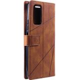 For Xiaomi Redmi Note 11S Skin Feel Splicing Leather Phone Case(Brown)