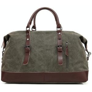 AUGUR 2012 Portable Casual Canvas Travel Handtas Bagage Schouder Crossby Bag (Army Green)