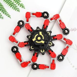 4 stks vervorming robot vingertop mechanisch top speelgoed voor kinderen rood (kleurrijke doos)