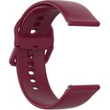 22mm Color Buckle Siliconen Polsband horlogeband voor Fitbit Versa 2 / Versa / Versa Lite / Blaze (Wijn rood)