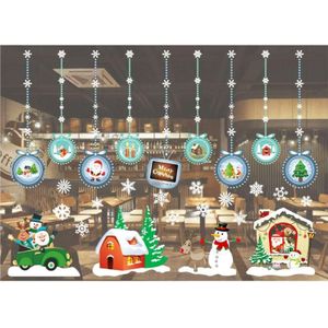 Kerst creatief glazen muur Stickers raamdecoratie verwijderbaar  grootte: 55 * 38cm