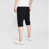 Zomer Casual Ripped Denim Shorts for Men (Color: Black Size: XXXL)