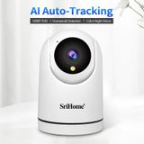 SriHome SH042 2.0MP 1080P HD AI WiFi Pan-tilt bewakingscamera (EU-stekker)