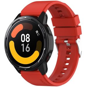 Voor Huami Amazfit GTS 2e 20mm uitstekende kop siliconen band zilveren gesp