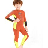 DIVE & SAIL M150501K Kinderen Warm Badpak 2 5mm Wetsuit uit n stuk Met lange mouwen Koudbestendig Snorkelen Anti-kwallenpak  Maat: XL(Orange)