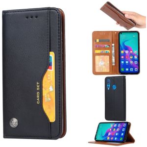 Knead huidtextuur horizontale Flip lederen case voor Huawei Nova 4  met foto frame & houder & kaartsleuven & portemonnee (zwart)