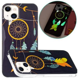 Lichtgevende TPU Soft Phone Case voor iPhone 14 Max (zwarte windgong)