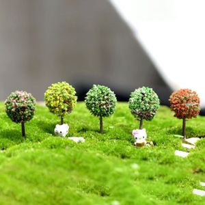 3 STKS kunstmatige boom miniatuur tuinhuis decoratie  willekeurige kleur levering