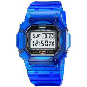 SKMEI 1999 buitensporten eenvoudige transparante schaal waterdicht wekkerhorloge