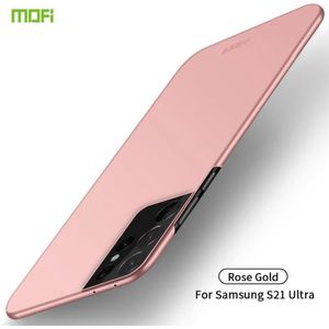 Voor Samsung Galaxy S21 Ultra 5G MOFI Frosted PC Ultradunne Hard Case (Rose Gold)