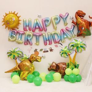 Kinderen Verjaardagsfeestje Thema Ballon Pakket Kleuterschool Stage Achtergrond Wanddecoratie Specificatie: Dinosaur Paradise Verjaardag A