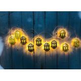 1.65m 10 LED's Eid Al-Fitr Festival Iron Art String Lights Ramadan LED Decoration Hanger (Warm Wit Licht)