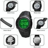 SKMEI 1632 Dual Time Display Lichtgevend elektronisch horloge  ondersteuning wekker (zwart en wit)