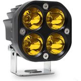 Auto 3 inch 4LEDs Continu Spotlight 20W / 2000LM / 6000K / DC9-80V (geel licht)
