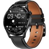 HD2 1 32 inch hartslagdetectie Smart Watch (zwart + leer)