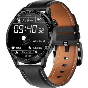 HD2 1 32 inch hartslagdetectie Smart Watch (zwart + leer)